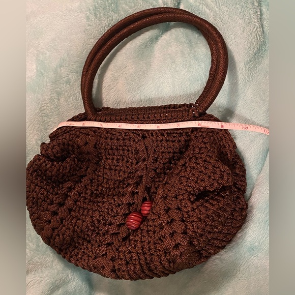 Unbranded Hand Made in Ecuador Crochet Brown Bag. NWOT Zip Closure. - Picture 8 of 12